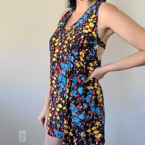 Parker silk cutout tank top mini dress